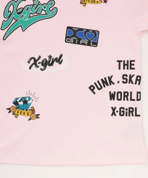 X-girl Stages(エックスガールステージス)の「【TBSドラマ フェイクマミー 着用アイテム】MIXロゴ長袖Tシャツ(Tシャツ/カットソー・キッズ・ピンク/オフホワイト/ブラック・120cm/130cm/140cm/100cm/80cm/90cm/110cm)」の4枚目の写真