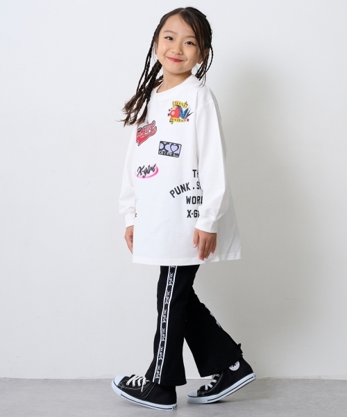 X-girl Stages(エックスガールステージス)の「【TBSドラマ フェイクマミー 着用アイテム】MIXロゴ長袖Tシャツ(Tシャツ/カットソー・キッズ・ピンク/オフホワイト/ブラック・120cm/130cm/140cm/100cm/80cm/90cm/110cm)」の11枚目の写真