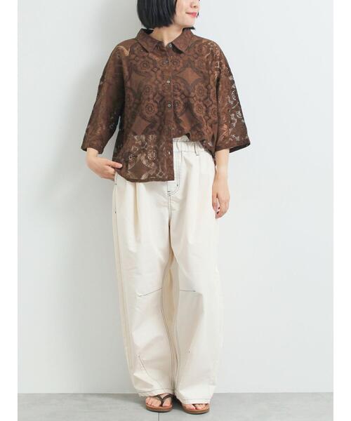 SM2(エスエムツー)の「レースシャツ(シャツ/ブラウス・レディース・オレンジ/ブラウン/グリーン/クリーム/ブラック・F)」の9枚目の写真