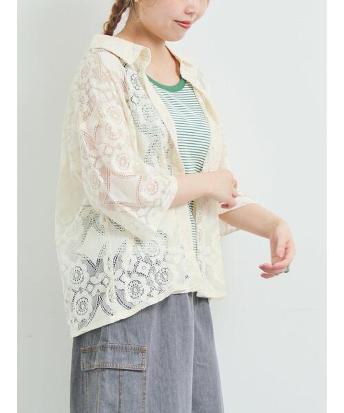 SM2(エスエムツー)の「レースシャツ(シャツ/ブラウス・レディース・オレンジ/ブラウン/グリーン/クリーム/ブラック・F)」の13枚目の写真