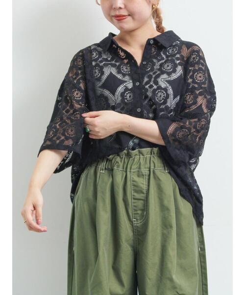 SM2(エスエムツー)の「レースシャツ(シャツ/ブラウス・レディース・オレンジ/ブラウン/グリーン/クリーム/ブラック・F)」の16枚目の写真
