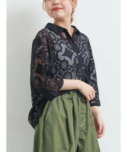 SM2(エスエムツー)の「レースシャツ(シャツ/ブラウス・レディース・オレンジ/ブラウン/グリーン/クリーム/ブラック・F)」の17枚目の写真