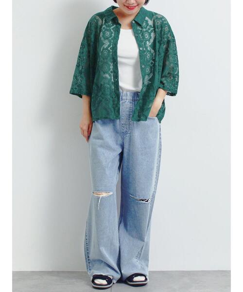 SM2(エスエムツー)の「レースシャツ(シャツ/ブラウス・レディース・オレンジ/ブラウン/グリーン/クリーム/ブラック・F)」の22枚目の写真