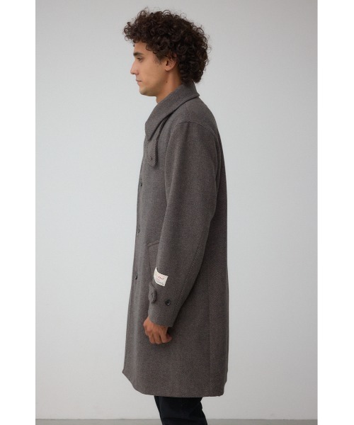 AZUL by moussy(アズールバイマウジー)の「ウール混ステンカラーコート 冬服 秋服 (ステンカラーコート・メンズ・ブラウン/ダークネイビー/チャコールグレー・MEDIUM/LARGE)」の22枚目の写真