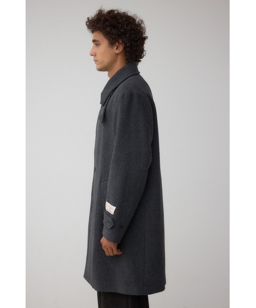 AZUL by moussy(アズールバイマウジー)の「ウール混ステンカラーコート 冬服 秋服 (ステンカラーコート・メンズ・ブラウン/ダークネイビー/チャコールグレー・MEDIUM/LARGE)」の9枚目の写真