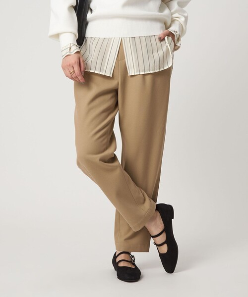 green label relaxing（グリーンレーベルリラクシング）の「［size SHORT/TALLあり］オルマイ ウラキモウ テーパード パンツ（その他パンツ・レディース・オフホワイト/ブラック/その他2/その他1/モカ/ベージュ・TALL/44/42/40/38/36/34/SHORT）」の4枚目の写真