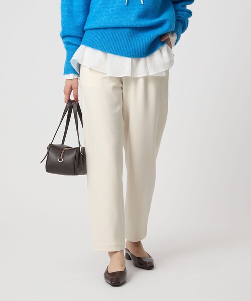 green label relaxing（グリーンレーベルリラクシング）の「［size SHORT/TALLあり］オルマイ ウラキモウ テーパード パンツ（その他パンツ・レディース・オフホワイト/ブラック/その他2/その他1/モカ/ベージュ・TALL/44/42/40/38/36/34/SHORT）」の2枚目の写真