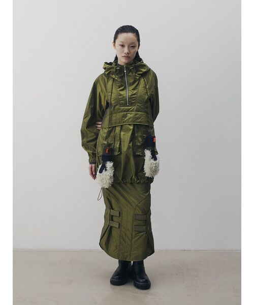 UN3D.（アンスリード）の「ARMOR HEM TIGHT SKIRT【セットアップ着用可能】 / アーマーヘムタイトスカート（スカート・レディース・キャメル/ブラック/カーキ・36/38）」の5枚目の写真