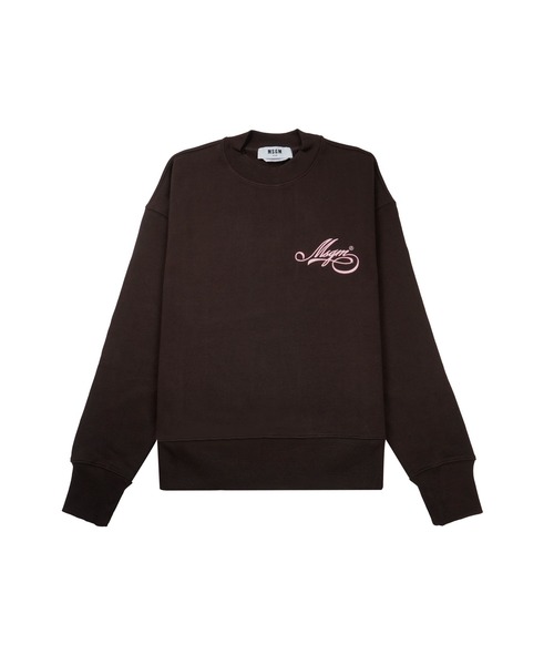 MSGM(エムエスジーエム)の「【NEW】MSGM NEW刺繍ロゴ スウェットシャツ(スウェット・レディース・ホワイト/ダークブラウン・S/M)」の2枚目の写真