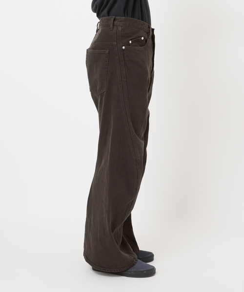 NVRFRGT(ネヴァーフォーゲット)の「NVRFRGT / ネヴァーフォーゲット 3D TWISTED WIDE LEG JEANS DARK(デニムパンツ・メンズ・チャコールグレー/ブラウン・1/2/3)」の20枚目の写真