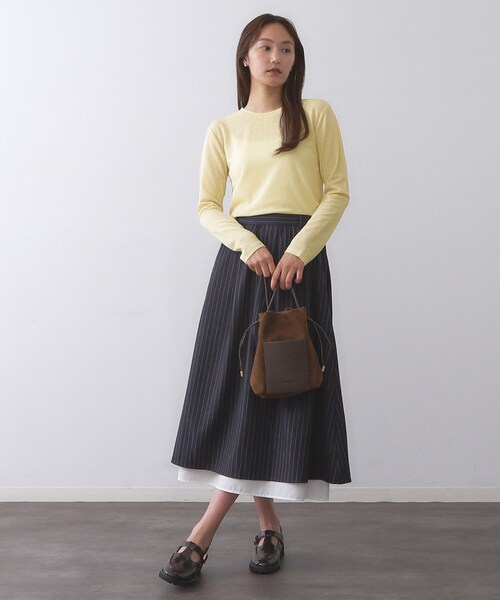 OPAQUE.CLIP(オペークドットクリップ)の「シアーラウンドネックカットソー【洗濯機洗い可】(Tシャツ/カットソー・レディース・ホワイト/チャコールグレー/ブラック/ライトイエロー系・38/40/42)」の18枚目の写真