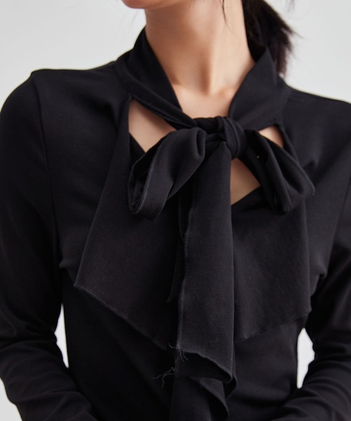 Lace Ladies(レースレディース)の「ボウタイ付き ラッフル フリル 長袖 プルオーバー(Tシャツ/カットソー・レディース・ブラック/ブラウン・FREE)」の16枚目の写真
