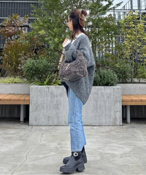 軽量】クリスタルバックル ショートブーツ（ブーツ）｜+diana（プラス