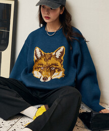 FREAK'S STORE | PUBLUX/パブリュクス アニマル ジャガード ビッグ ニット　限定展開(ニット/セーター)