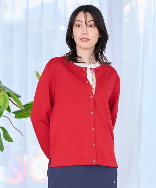 Arnold Palmer（アーノルドパーマー）の「カットポンチ コンパクトカーディガン（カーディガン/ボレロ・レディース・ネイビー/ライトベージュ/レッド・M/S/L）」の3枚目の写真