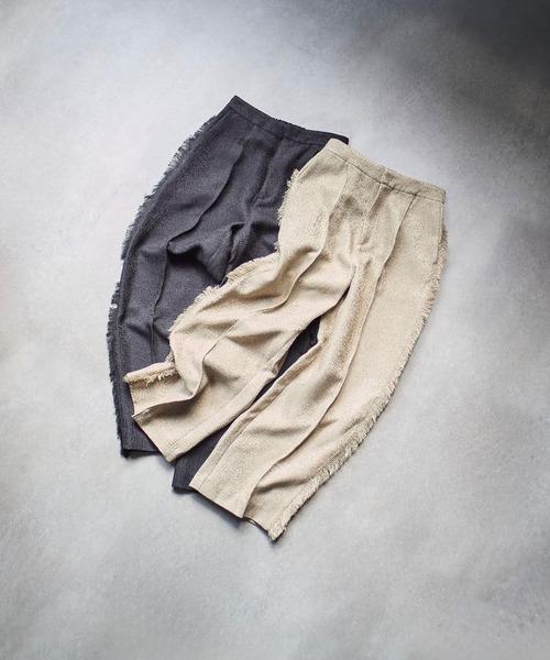 CHIGNON（シニヨン）の「(CHIGNON)TWEED FRINGE PT（その他パンツ・レディース・ブラック/ベージュ・ONE SIZE）」の3枚目の写真