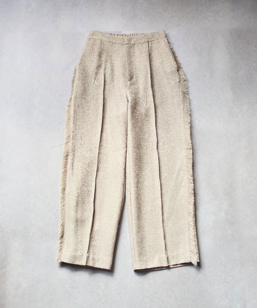 CHIGNON（シニヨン）の「(CHIGNON)TWEED FRINGE PT（その他パンツ・レディース・ブラック/ベージュ・ONE SIZE）」の5枚目の写真