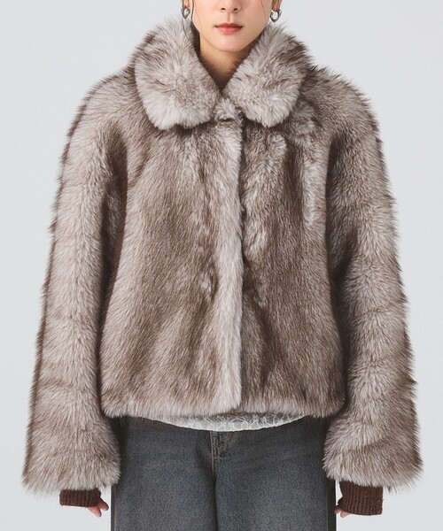 セール】フェイクファー ショート ブルゾン（ブルゾン）｜Ray BEAMS