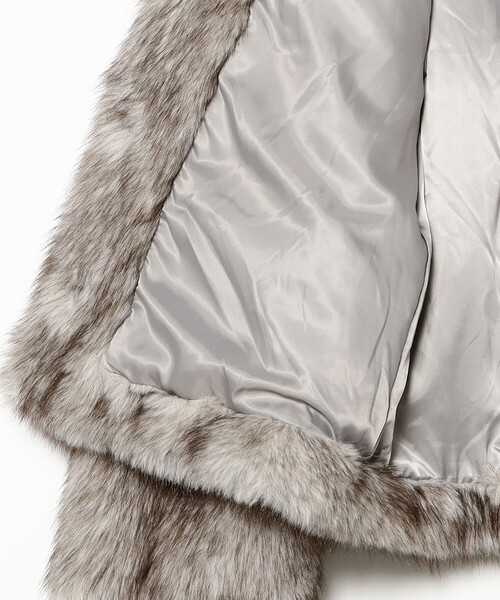 Ray BEAMS（レイビームス）の「フェイクファー ショート ブルゾン（ブルゾン・レディース・ダークブラウン/シルバー・0/1）」の5枚目の写真