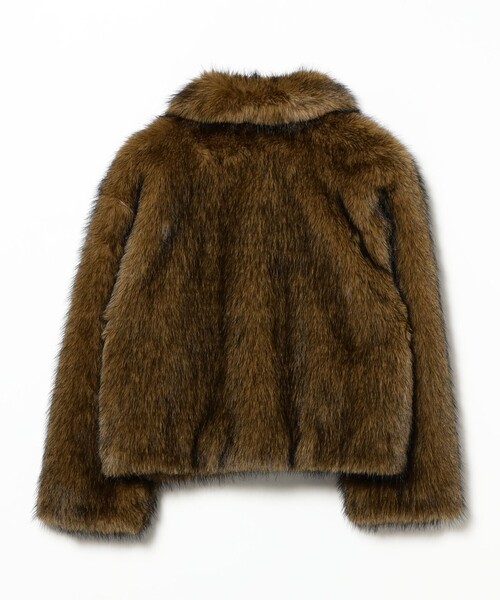 Ray BEAMS（レイビームス）の「フェイクファー ショート ブルゾン（ブルゾン・レディース・ダークブラウン/シルバー・0/1）」の12枚目の写真