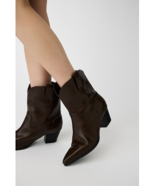 MOUSSY（マウジー）の「FRINGE COVER ブーツ（ブーツ・レディース・ブラウン・SMALL/LARGE/MEDIUM）」の3枚目の写真