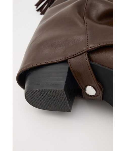 MOUSSY（マウジー）の「FRINGE COVER ブーツ（ブーツ・レディース・ブラウン・SMALL/LARGE/MEDIUM）」の10枚目の写真