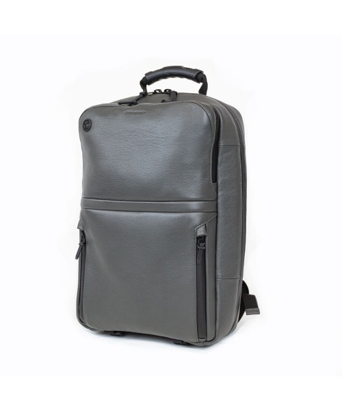 BROSKI AND SUPPLY（ブロスキーアンドサプライ）の「【BROSKI AND SUPPLY NEW ITEM】HUB5 / waterproof leather ビジネスバッグ（バックパック/リュック・メンズ・ネイビー/チャコールグレー・FREE）」の4枚目の写真