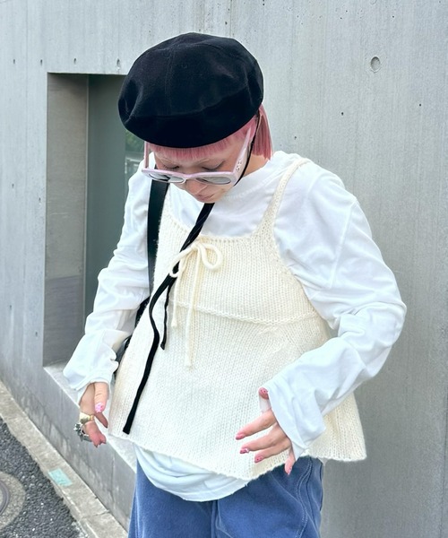 Alley Tokyo（アリートーキョー）の「ペプラムニットキャミ（その他トップス・レディース・レッド/オフホワイト/ブルー・FREE）」の13枚目の写真