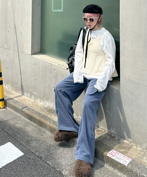 Alley Tokyo（アリートーキョー）の「ペプラムニットキャミ（その他トップス・レディース・レッド/オフホワイト/ブルー・FREE）」の11枚目の写真