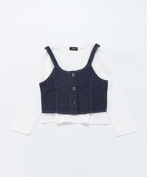 COMME CA ISM（コムサイズム）の「ビスチェセットTシャツ（Tシャツ/カットソー・キッズ・ネイビー・120cm/100cm/110cm/150cm/140cm/130cm）」の2枚目の写真