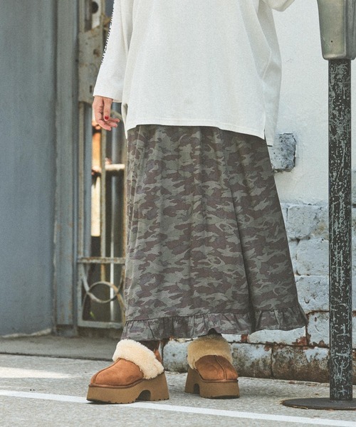 niko and...（ニコアンド）の「オリジナルフェイクムートンヒールシューズ（ブーツ・レディース・キャメル/ブラック・SMALL/MEDIUM/LARGE）」の6枚目の写真