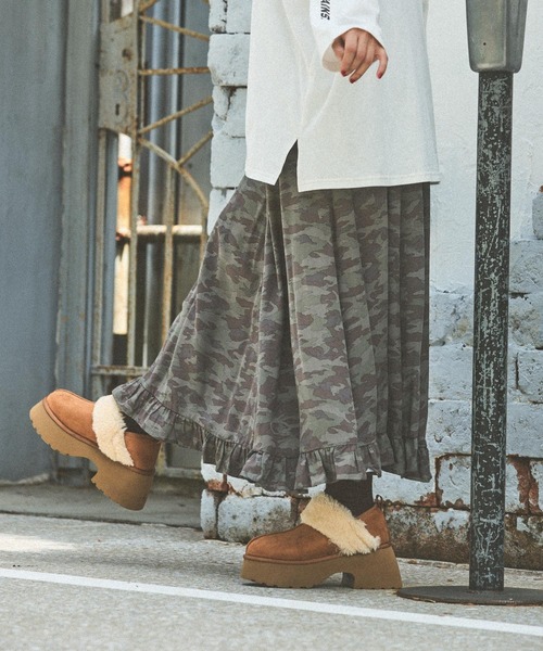 niko and...（ニコアンド）の「オリジナルフェイクムートンヒールシューズ（ブーツ・レディース・キャメル/ブラック・SMALL/MEDIUM/LARGE）」の7枚目の写真