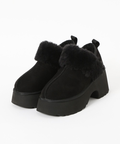 niko and...（ニコアンド）の「オリジナルフェイクムートンヒールシューズ（ブーツ・レディース・キャメル/ブラック・SMALL/MEDIUM/LARGE）」の10枚目の写真