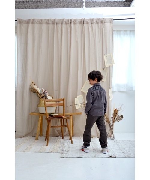 Tappet(タペット)の「ドット切り替えコーデュロイシャツ(シャツ/ブラウス・キッズ・チャコール・100cm/110cm/120cm/130cm/140cm/150cm/90cm/160cm)」の4枚目の写真