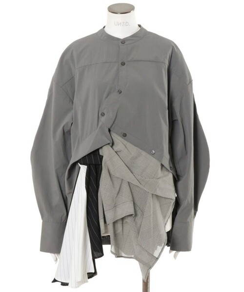 UN3D./アンスリード】PATTERN MIX SHIRT/パターンミックスシャツ