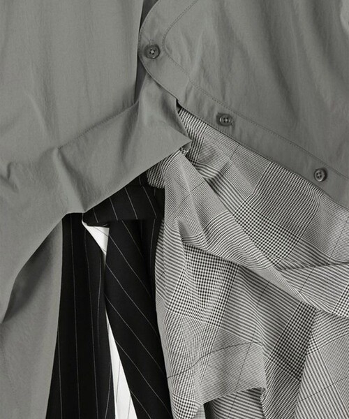 UN3D./アンスリード】PATTERN MIX SHIRT/パターンミックスシャツ