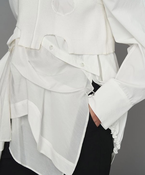 UN3D./アンスリード】PATTERN MIX SHIRT/パターンミックスシャツ