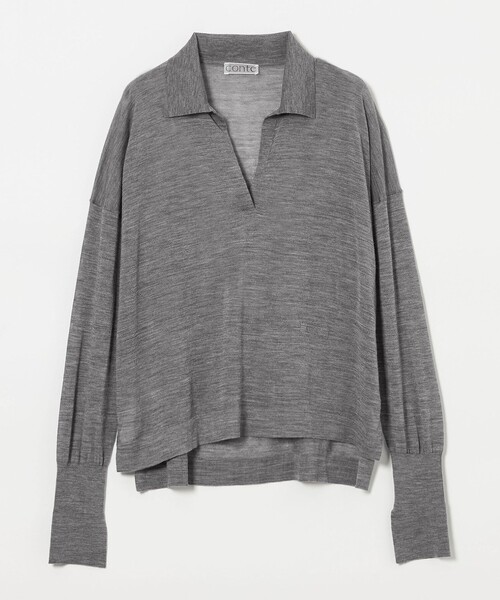 conte＞シアー スキッパー プルオーバーニット（ニット/セーター