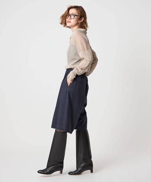 conte＞シアー スキッパー プルオーバーニット（ニット/セーター