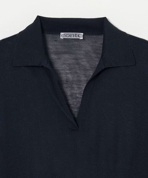 conte（コンテ）の「＜conte＞シアー スキッパー プルオーバーニット（ニット/セーター・レディース・ネイビー/グレー系/ベージュ・FREE）」の20枚目の写真