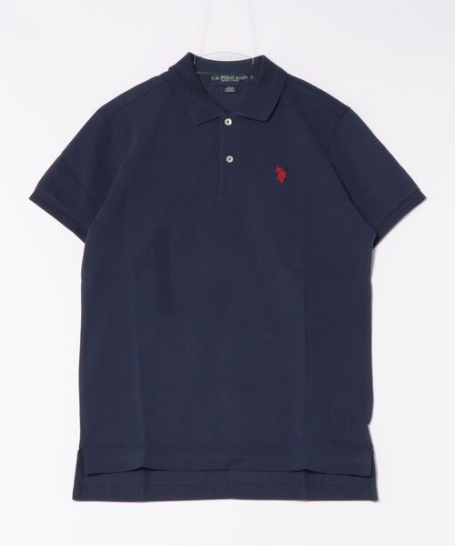 U.S. POLO ASSN.(ユーエスポロアッスン)の「【U.S. POLO ASSN】/ワンポイント刺繍コットンポロ(ポロシャツ・メンズ・ホワイト/ネイビー・SMALL/X-LARGE)」の2枚目の写真