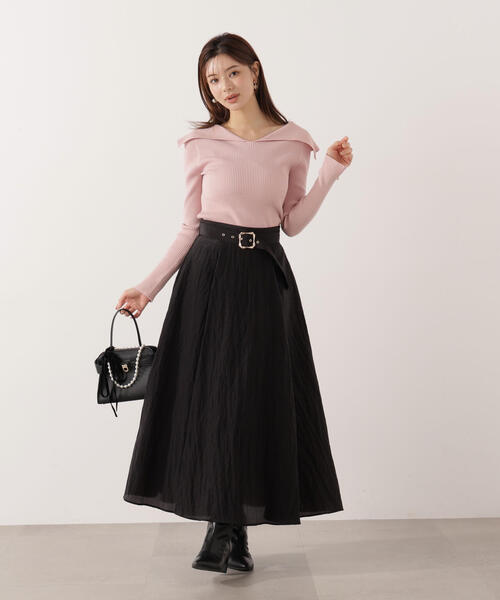 PROPORTION BODY DRESSING（プロポーションボディドレッシング）の「ベルト付きシアーフレアスカート / 1215220013（スカート・レディース・ブラック/グレー/ブラウン・P/S/MEDIUM）」の11枚目の写真