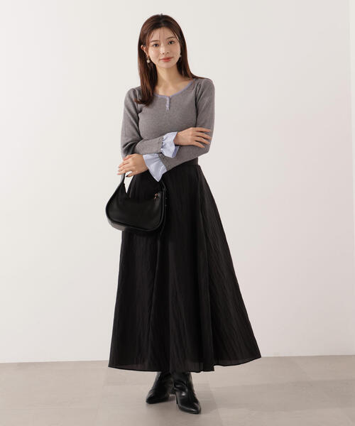 PROPORTION BODY DRESSING（プロポーションボディドレッシング）の「ベルト付きシアーフレアスカート / 1215220013（スカート・レディース・ブラック/グレー/ブラウン・P/S/MEDIUM）」の15枚目の写真