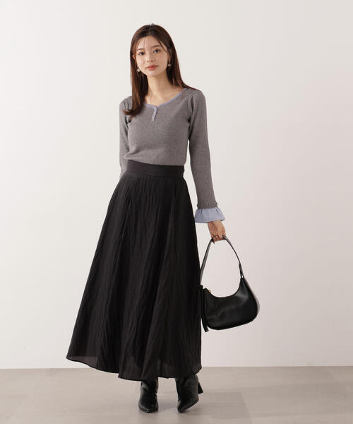 PROPORTION BODY DRESSING（プロポーションボディドレッシング）の「ベルト付きシアーフレアスカート / 1215220013（スカート・レディース・ブラック/グレー/ブラウン・P/S/MEDIUM）」の16枚目の写真