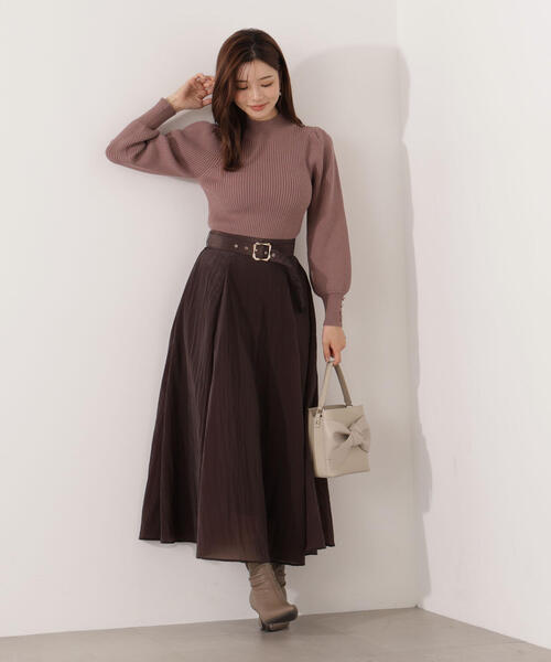 PROPORTION BODY DRESSING（プロポーションボディドレッシング）の「ベルト付きシアーフレアスカート / 1215220013（スカート・レディース・ブラック/グレー/ブラウン・P/S/MEDIUM）」の7枚目の写真