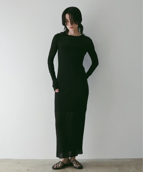 アンヌークAnuke Sheer Rib Onepiece シアーリブワンピース anuke（アンヌーク）の「Sheer Rib Onepiece（ワンピース）」 - WEAR