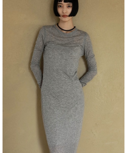 and her Smooth Rib Onepiece グレー ワンピース Instagram Live Archive】6月21日発売新作アイテムスタイリング – &her