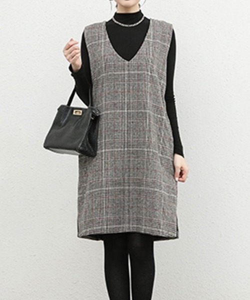 SallyLunn（サリーラン）の「チェックジャンスカ（スカート・レディース・グレー系1/グレー系2・M/L/MEDIUM/LARGE）」の5枚目の写真