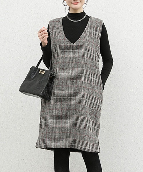 SallyLunn（サリーラン）の「チェックジャンスカ（スカート・レディース・グレー系1/グレー系2・M/L/MEDIUM/LARGE）」の6枚目の写真