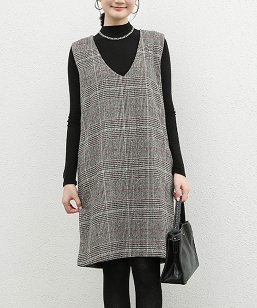 SallyLunn（サリーラン）の「チェックジャンスカ（スカート・レディース・グレー系1/グレー系2・M/L/MEDIUM/LARGE）」の3枚目の写真